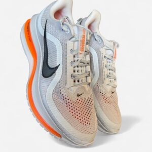 Nike Light Gray and Orange Athletic Sneakers